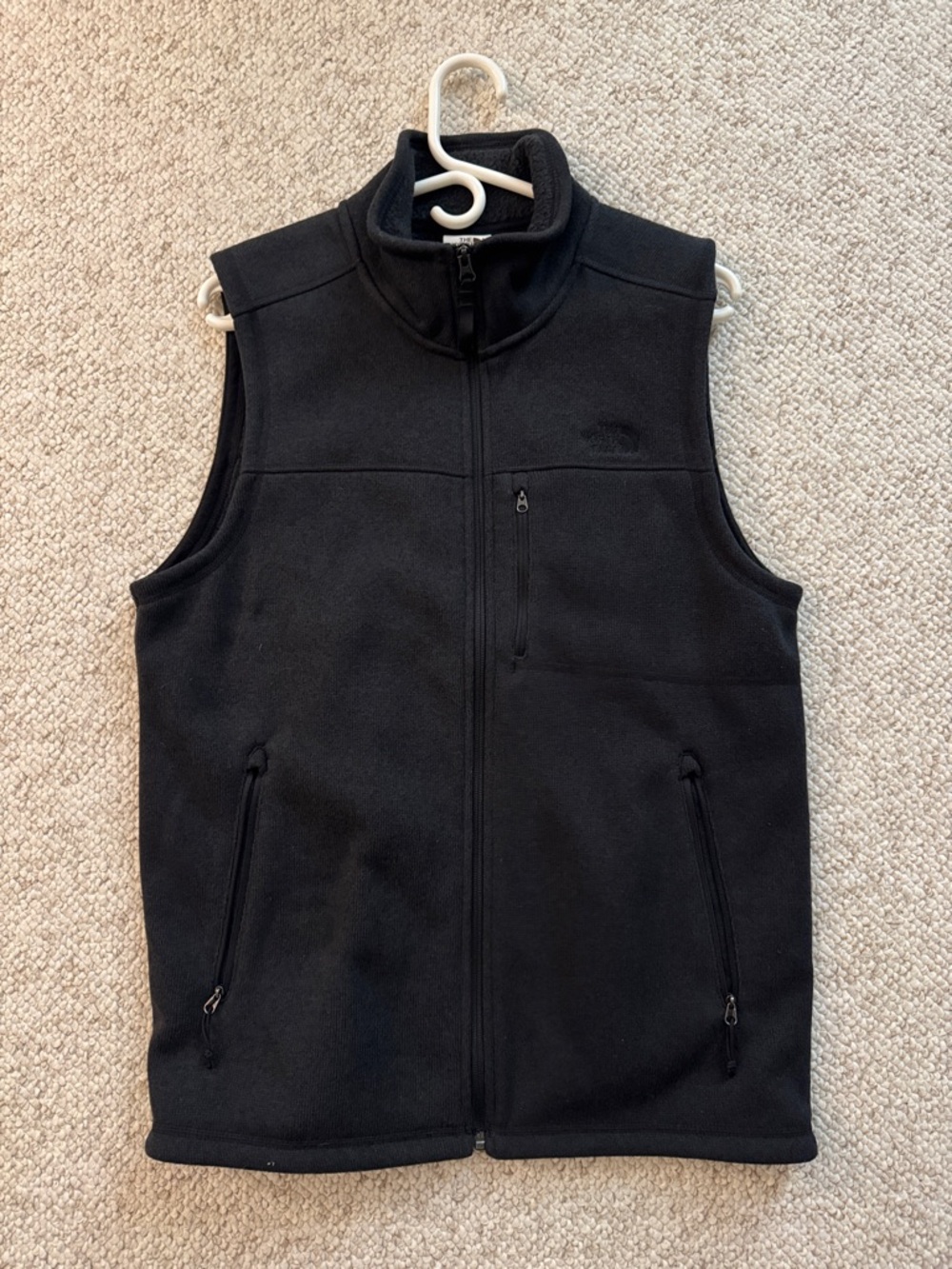 The North Face Black Fleece Vest with Zippered Pockets